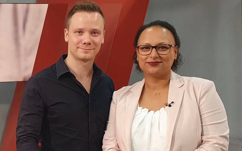 Die Neusser Berufsbetreuer Stephan Busch und Pia Konrad (Sprecherin des Bundesverbandes der Berufsbetreuer)