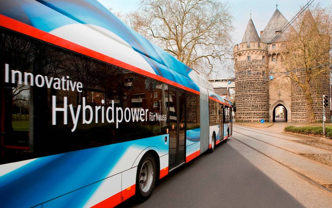 Hybridbus der Stadtwerke Neuss