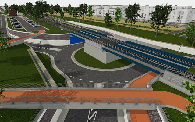 Plan der Bahn für die neue Unterführung in Osterath