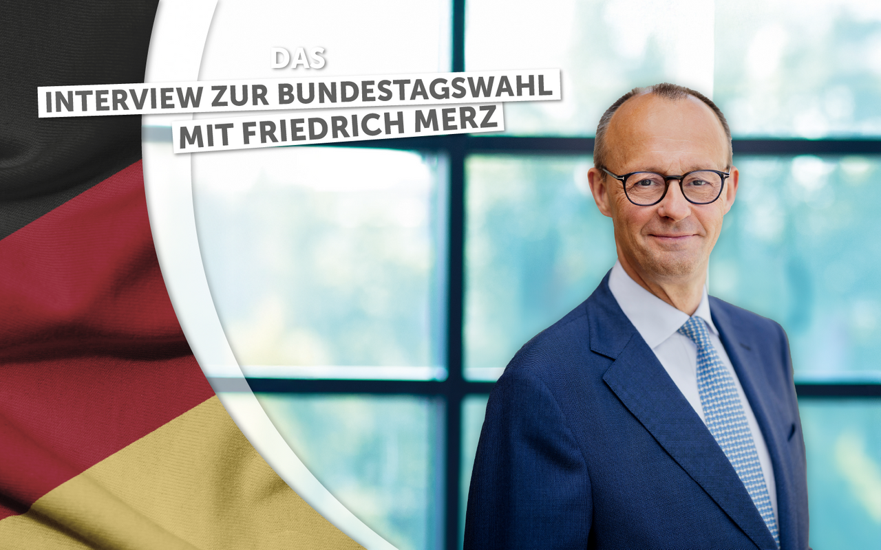 Friedrich Merz (CDU) guckt in die Kamera
