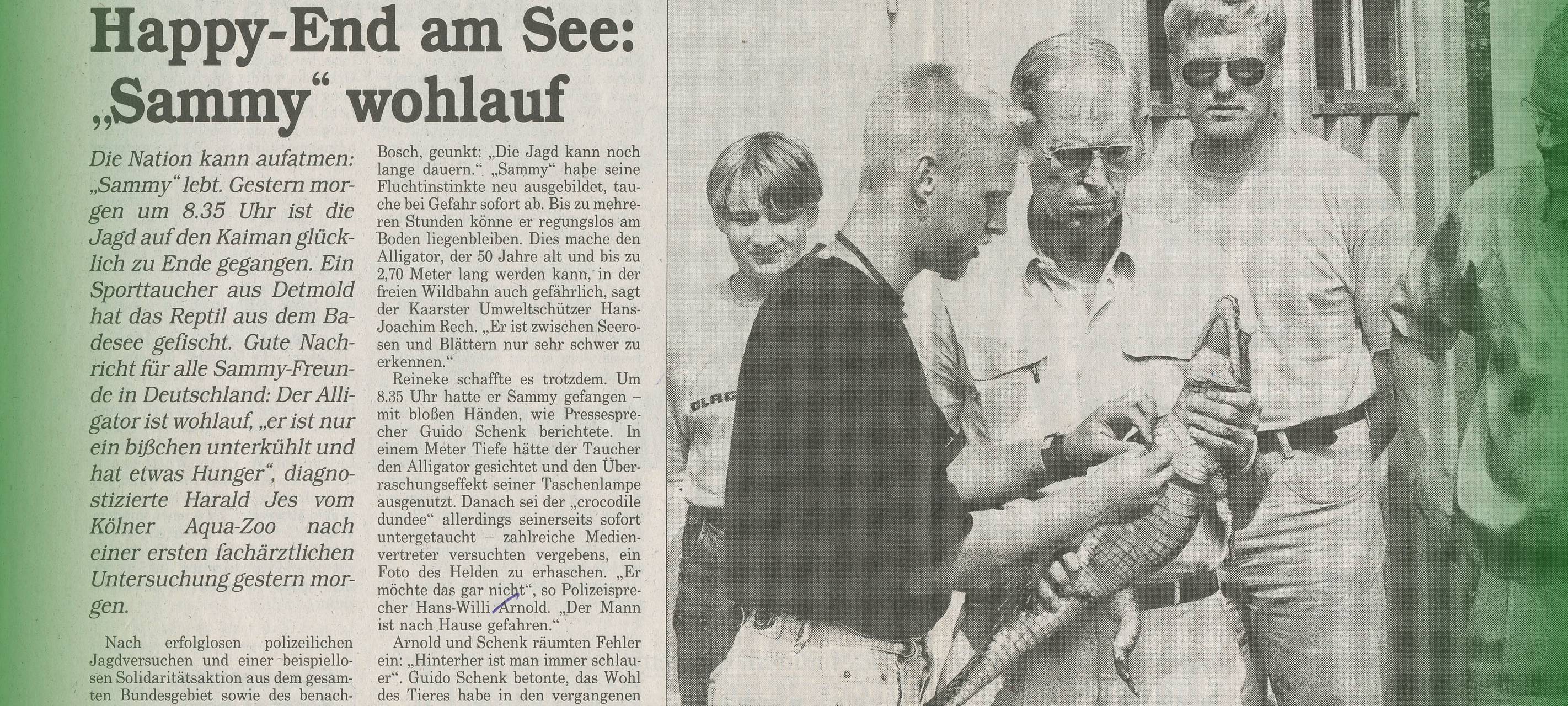 Vor 30 Jahren: Suche nach Kaiman Sammy in Dormagen