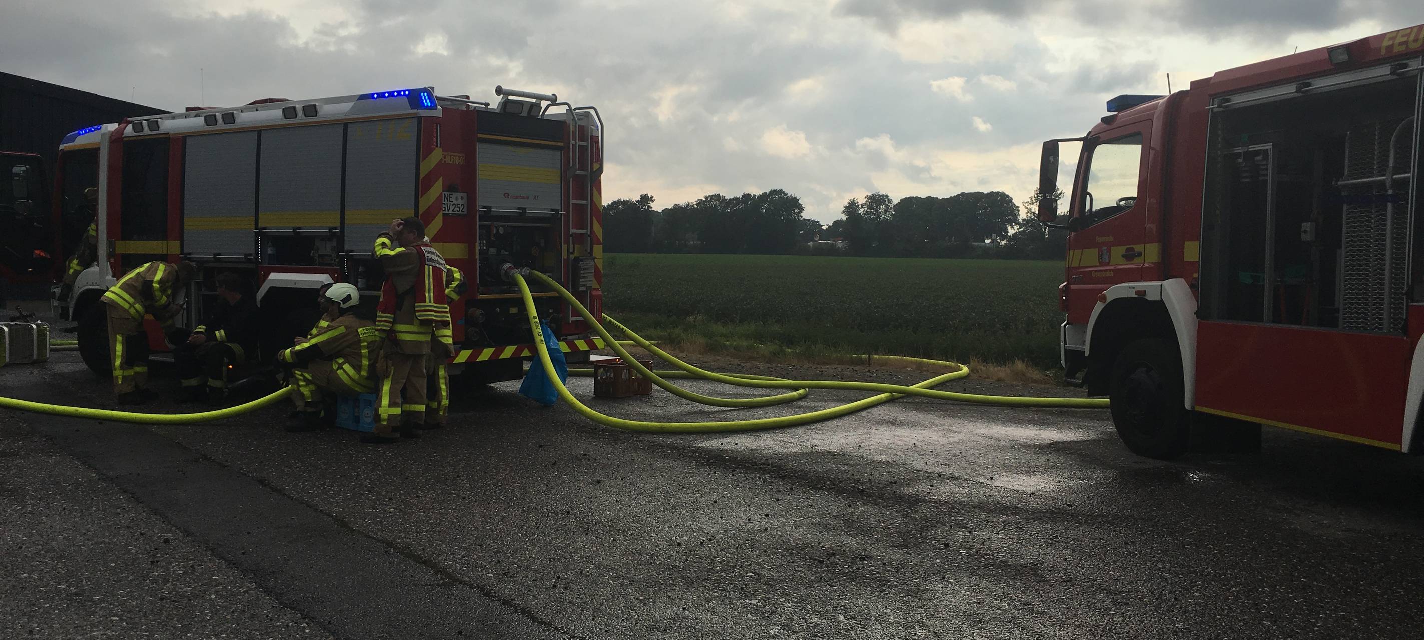 Feuerwehrübungen in leer stehendem Haus