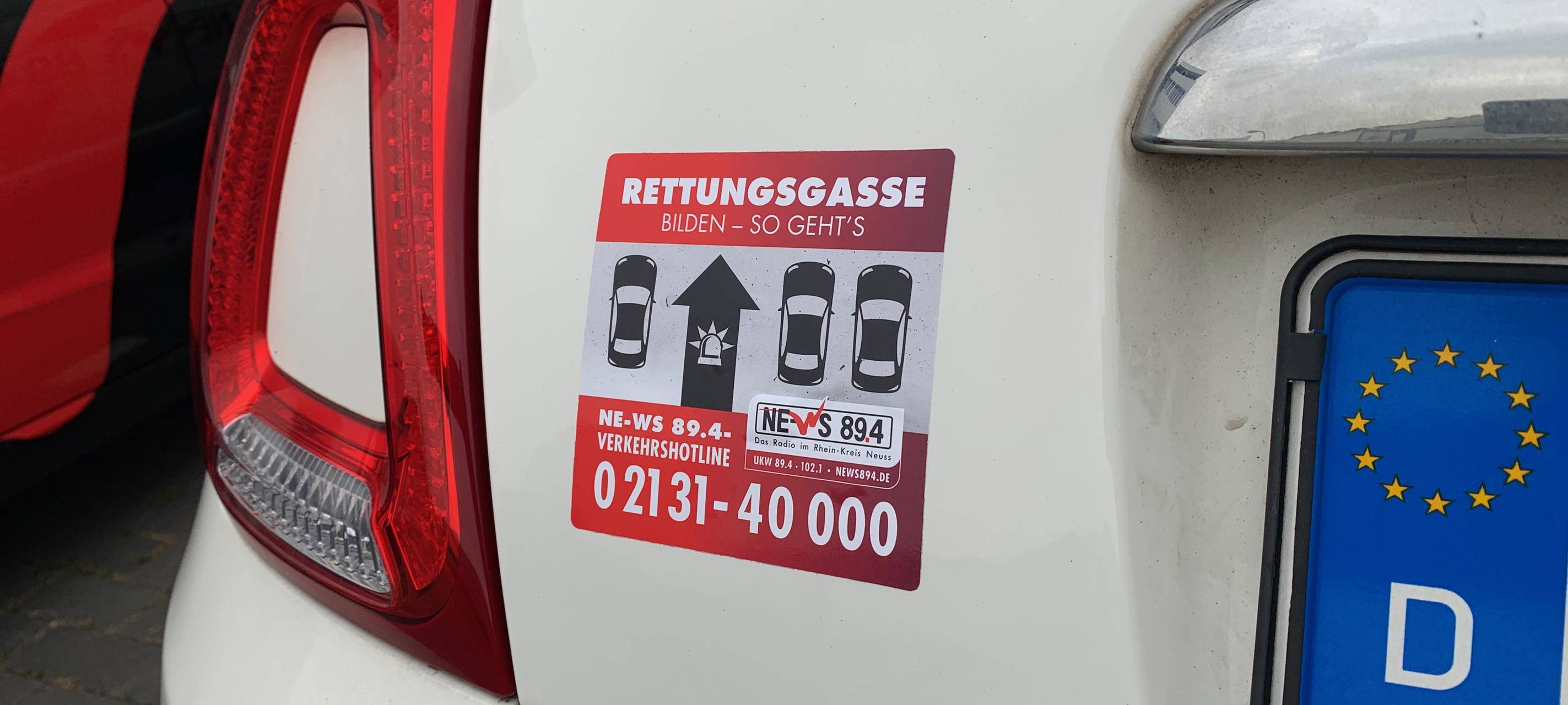 Aufkleber Rettungsgasse
