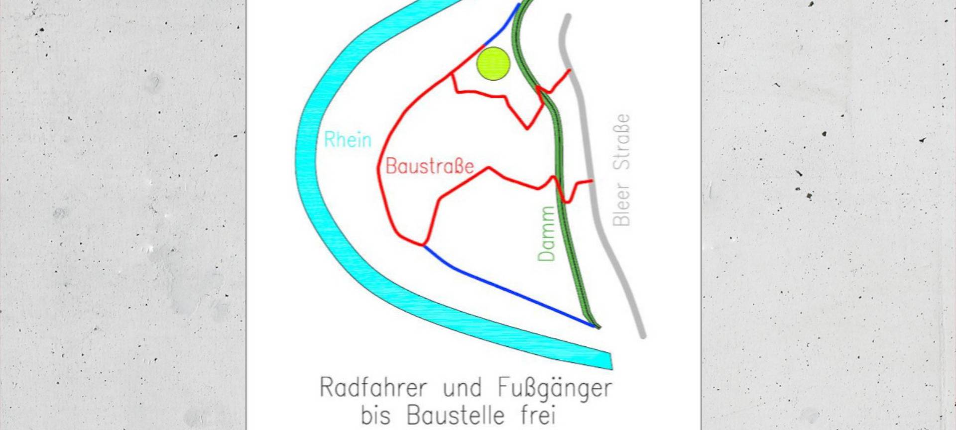 Arbeiten am Rheinbogen