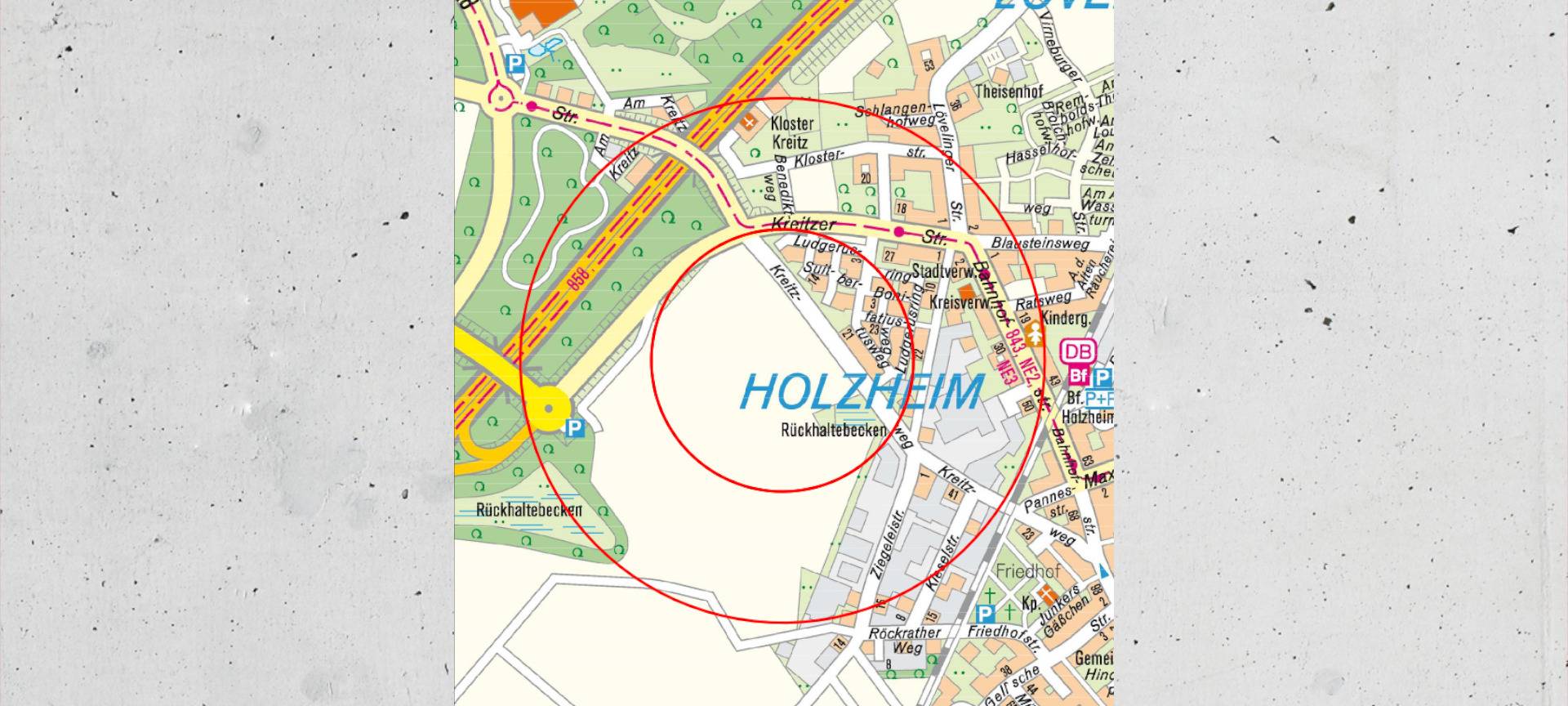 Bild Karte Bombenfund Neuss-Holzheim 0919