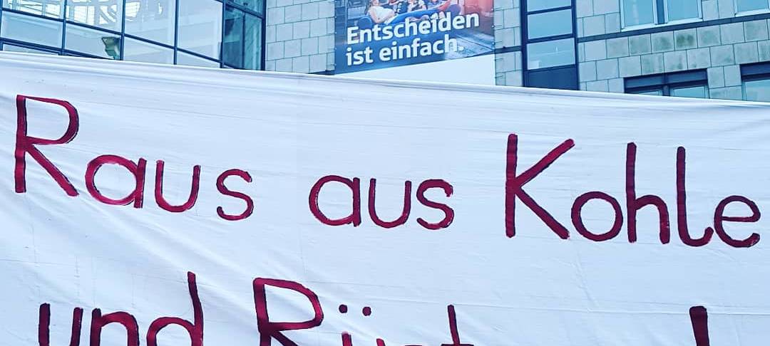 Protestaktion Raus aus Kohle und Rüstung