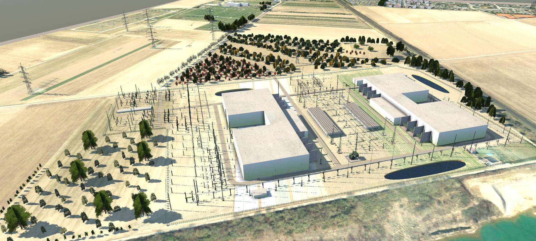 Animation geplanter Stromkonverter Meerbusch-Osterath