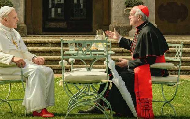Der Kardinal und der Papst im Gespräch.