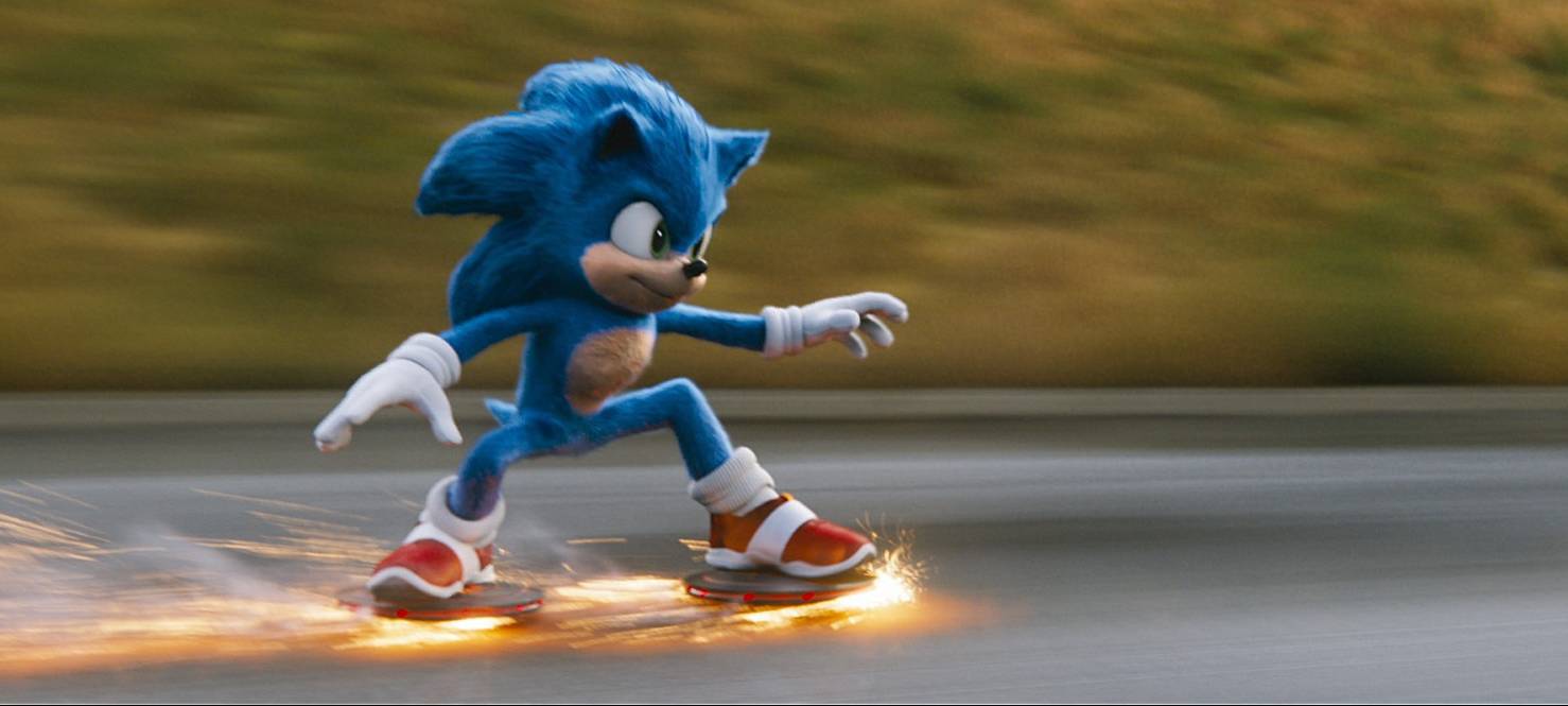 Sonic auf der Flucht vor dem verrückten Dr. Robotnik.