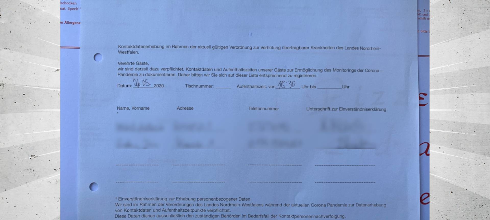 Datenschutz nicht mehr nur online - jetzt auch im Restaurant