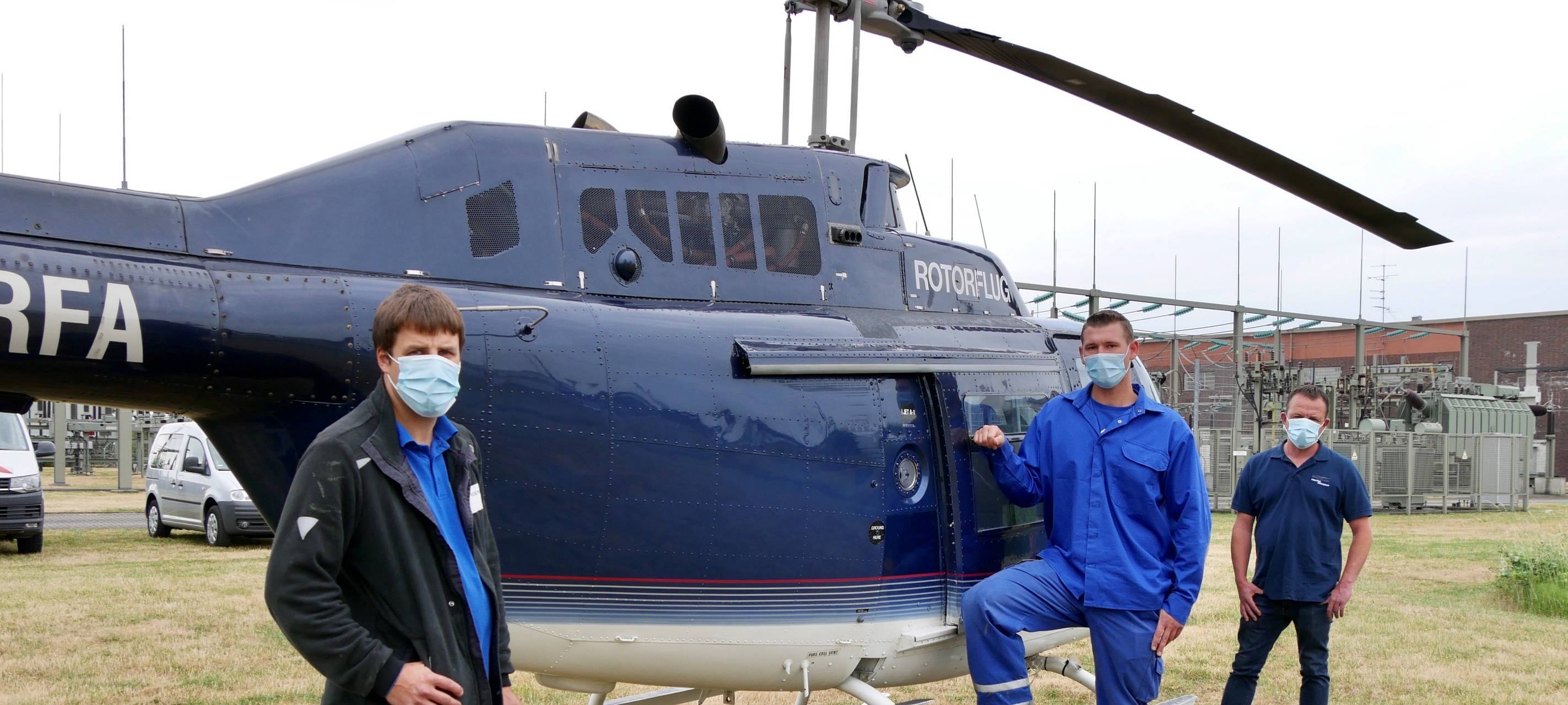 Westnetz kontrolliert mit Hubschrauberflügen