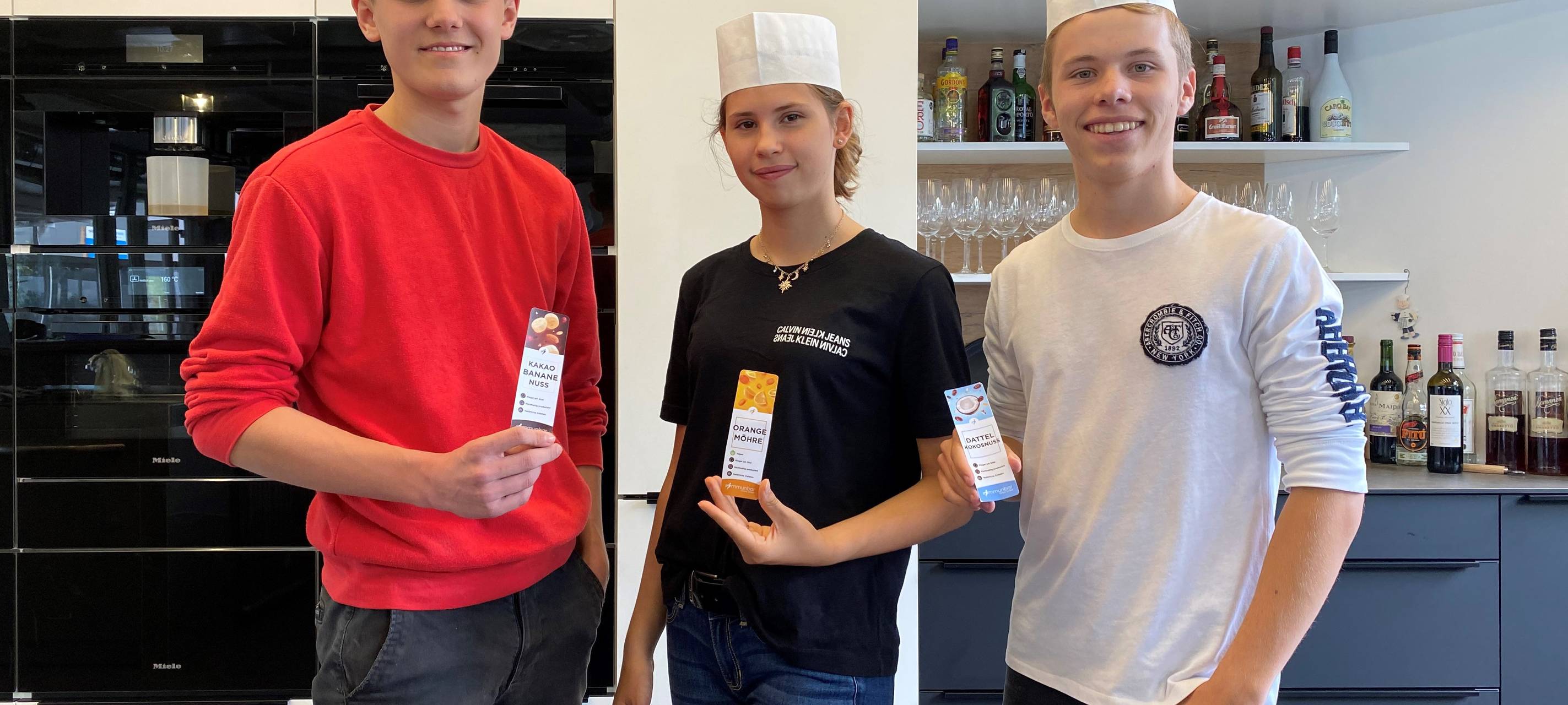 Die jungen Gründer Leon, Alina und Daniel (v.l.n.r.)