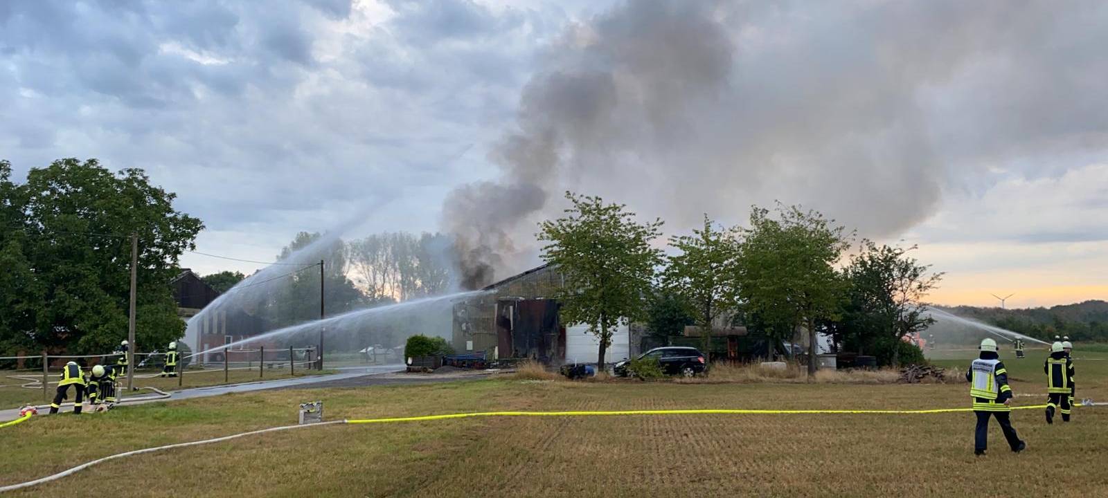 Lagerhalle in Kaarst-Vorst ausgebrannt