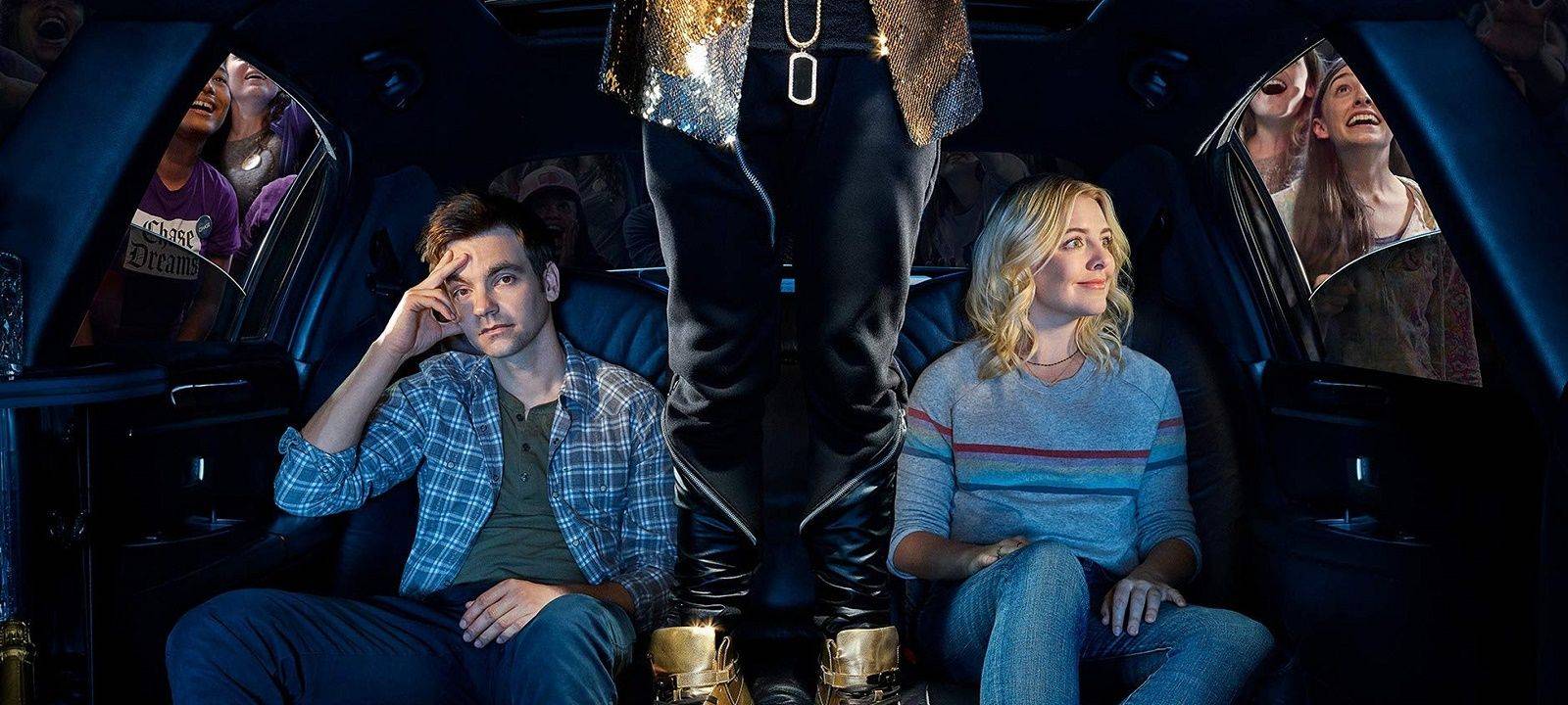 Die drei Geschwister in der Limousine von Chase.