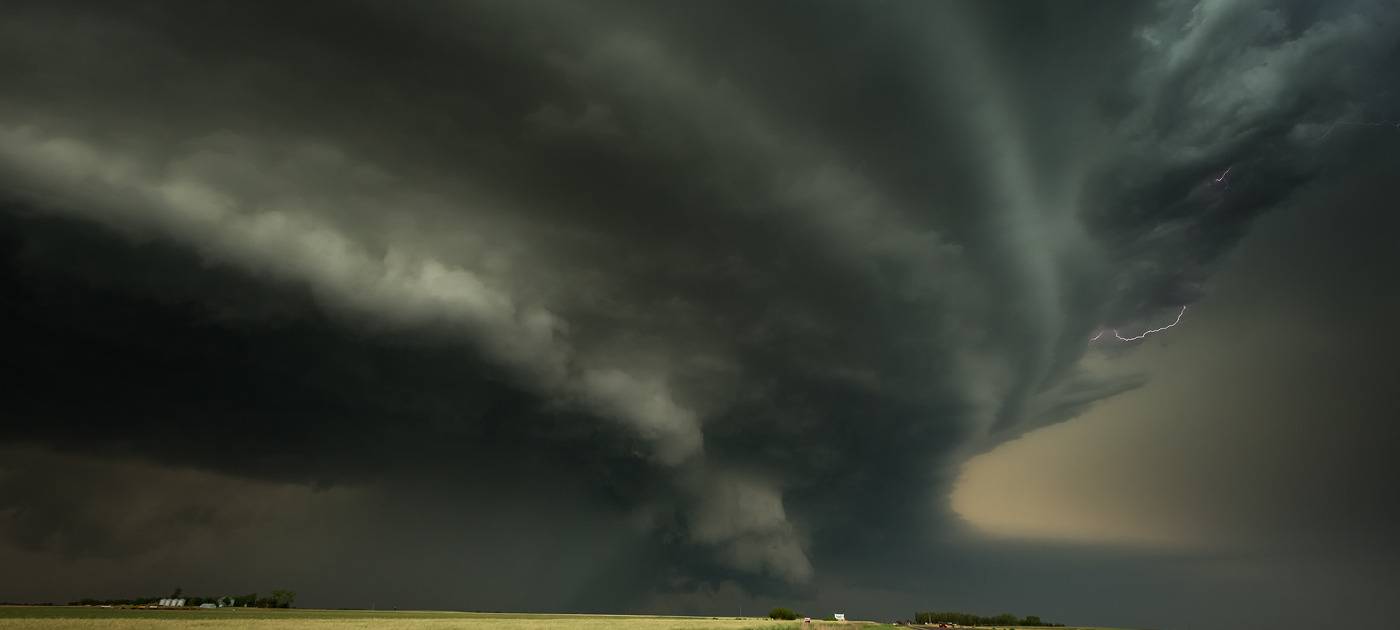 Eine düstere Wolkenfront