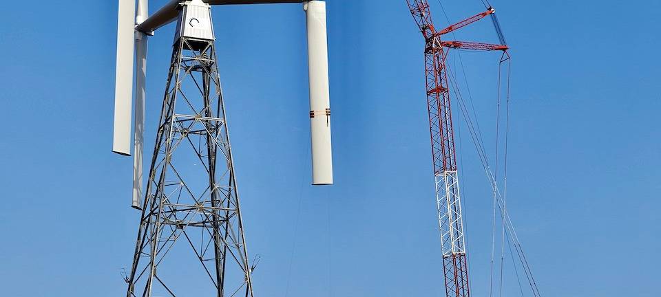 Neue Art Windrad auf Testfeld in Grevenbroich