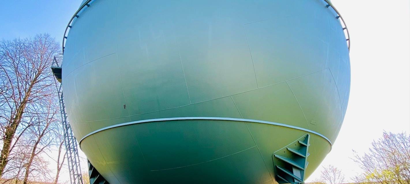 Neusser Stadtwerke haben Kugelgasbehälter saniert