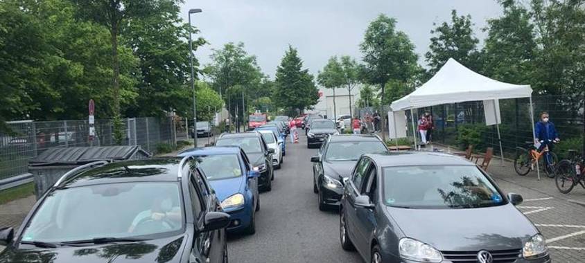 Drive-In-Impf-Aktion in Meerbusch