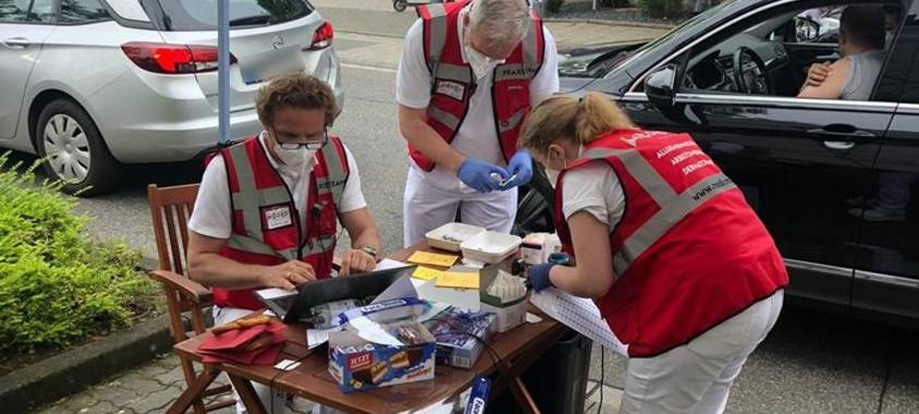 Drive-In-Impf-Aktion in Meerbusch