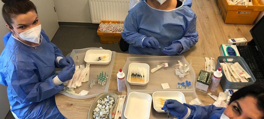 Drive-In-Impf-Aktion in Meerbusch