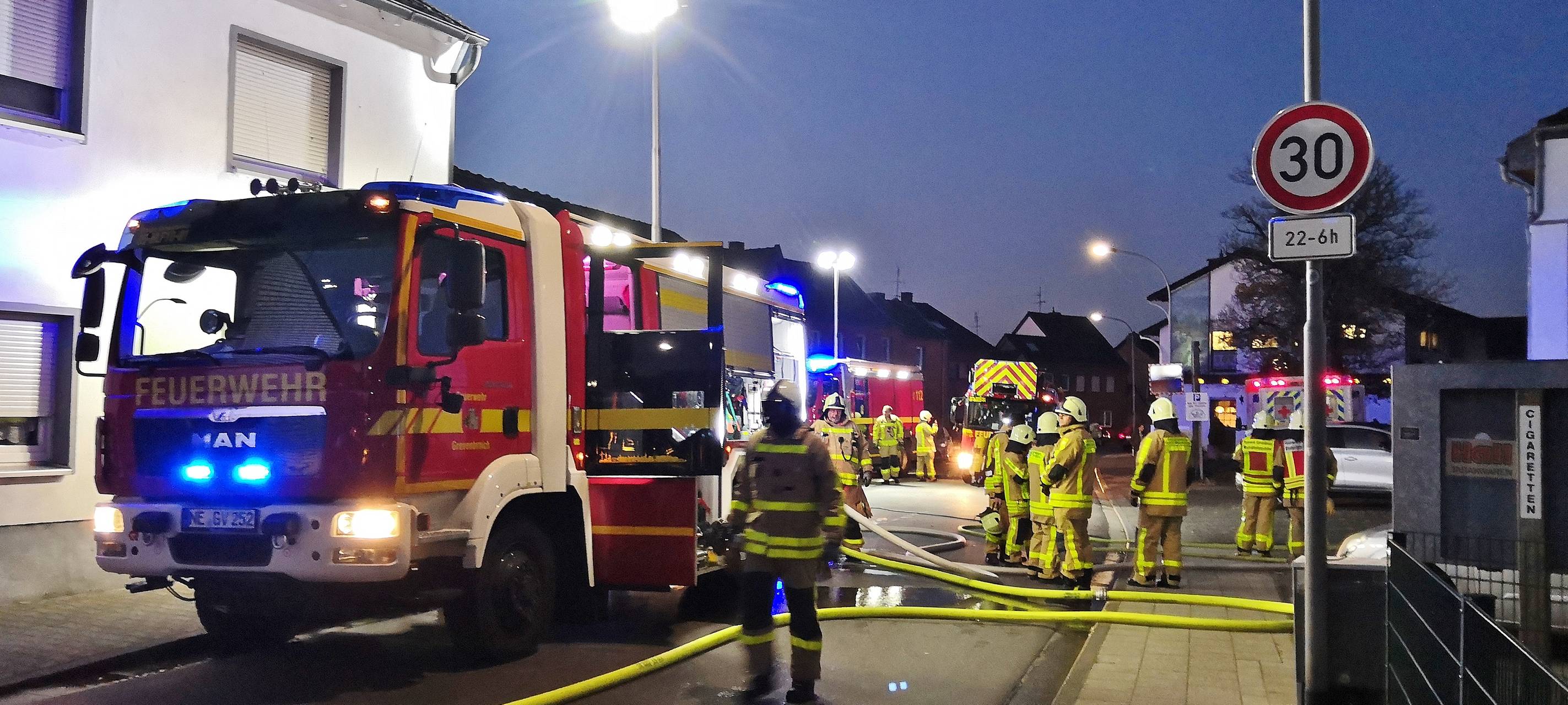 Kellerbrand in Grevenbroich-Kapellen