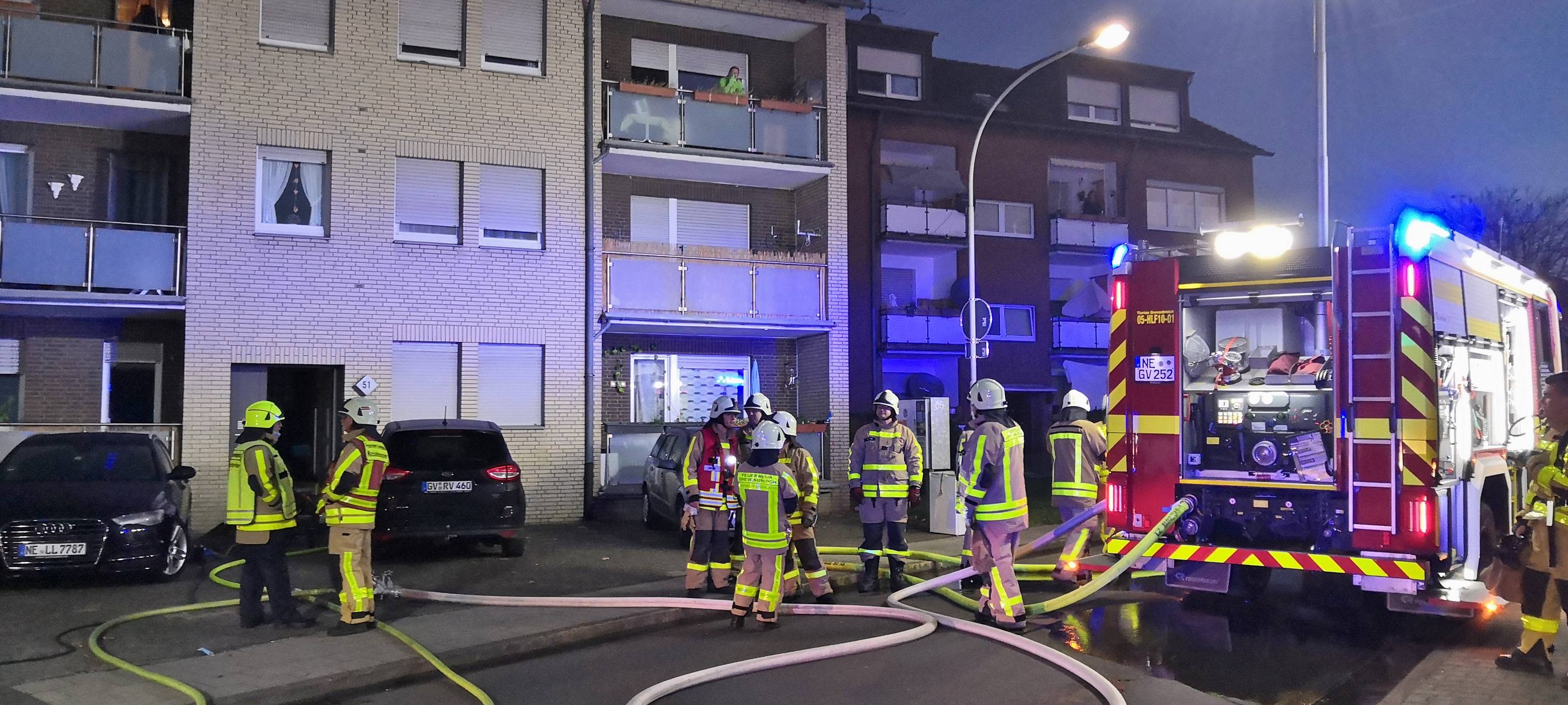 Kellerbrand in Grevenbroich-Kapellen