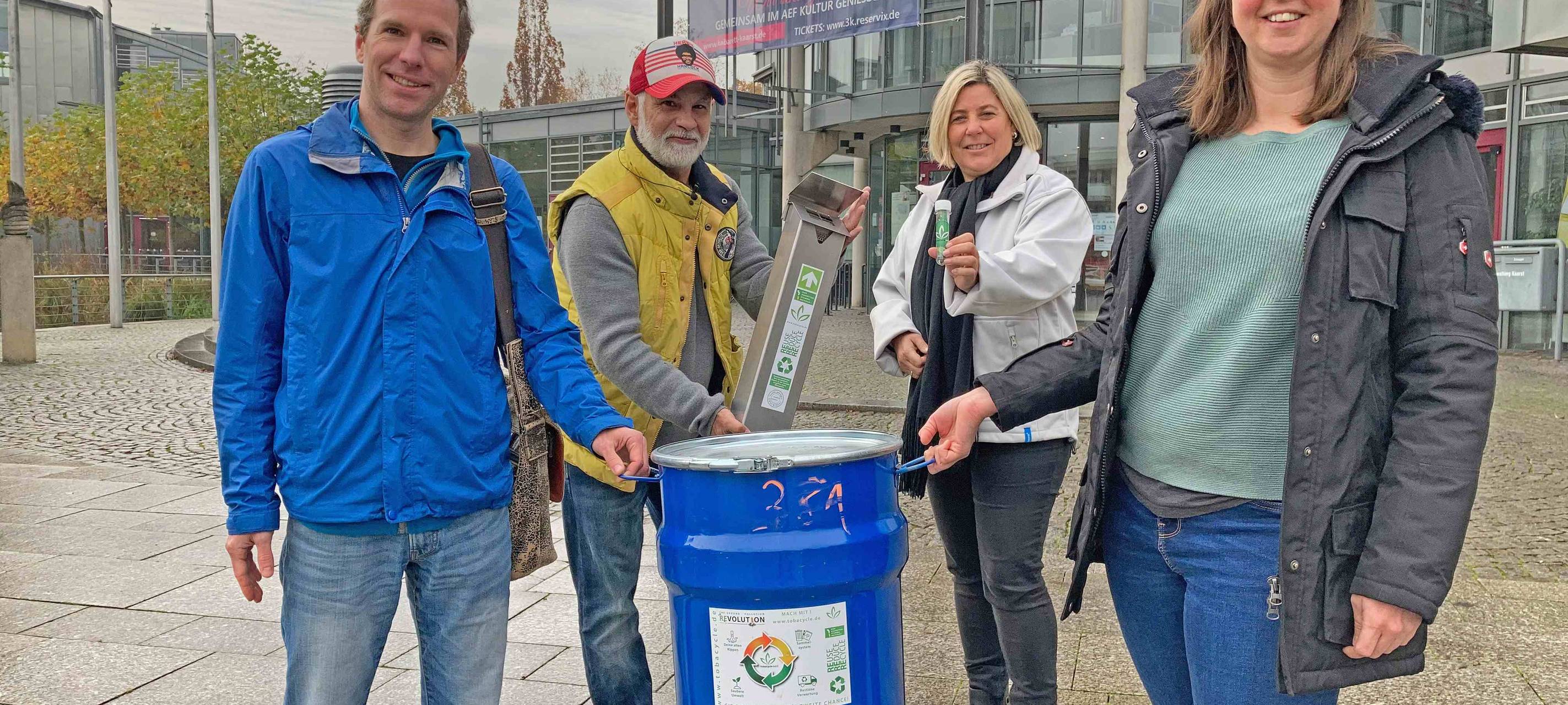 Stadt Kaarst entsorgt Zigaretten umweltfreundlich