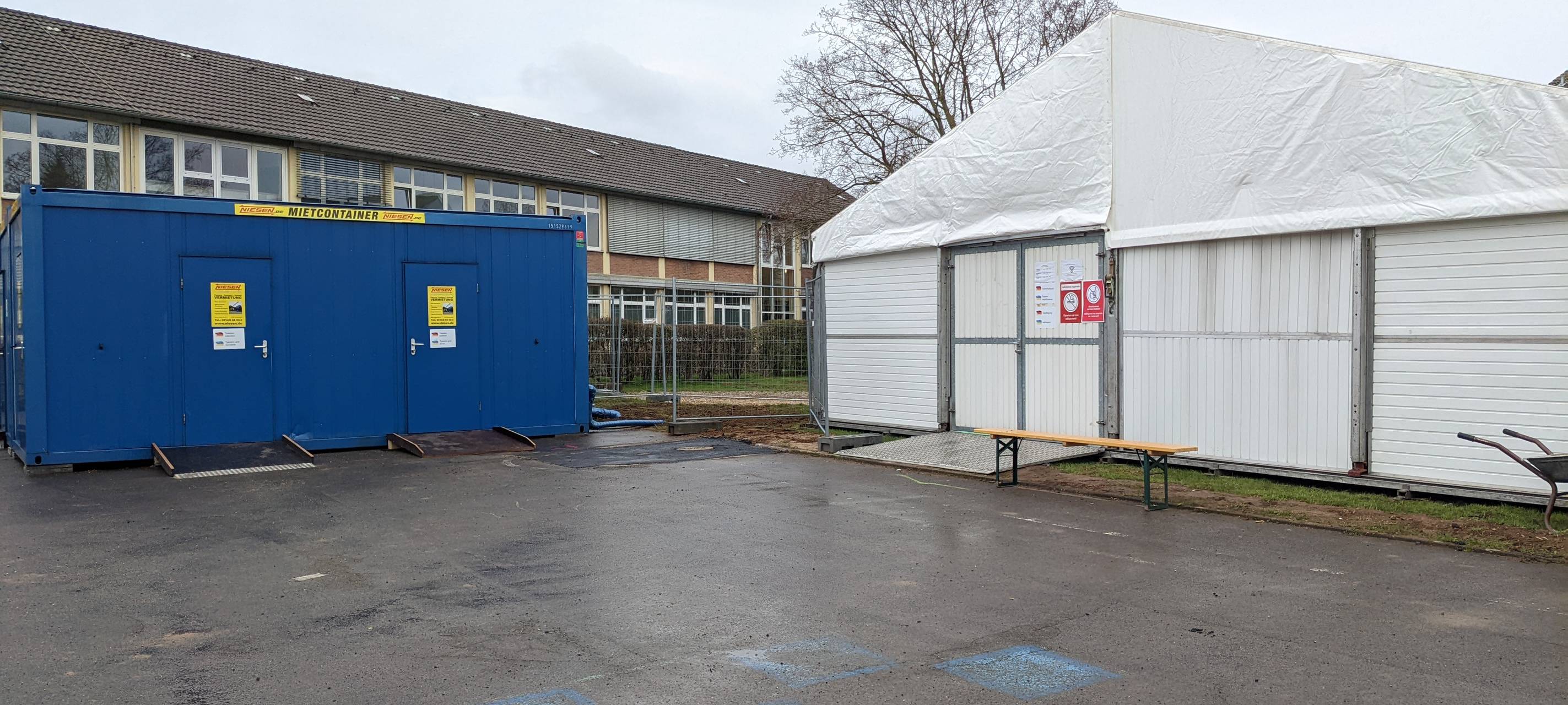 Ankunftszentrum für Geflüchtete in Dormagen