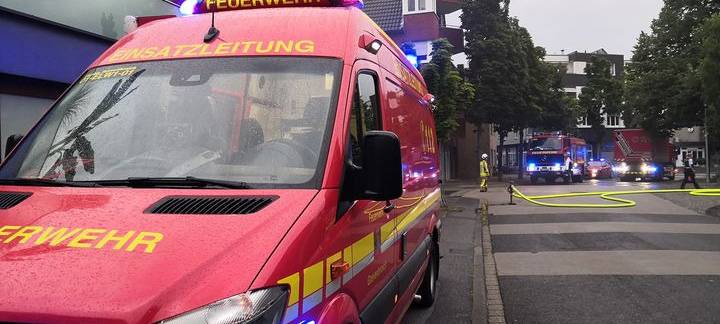 Brand in ehemaliger Mühle Kamper in Grevenbroich