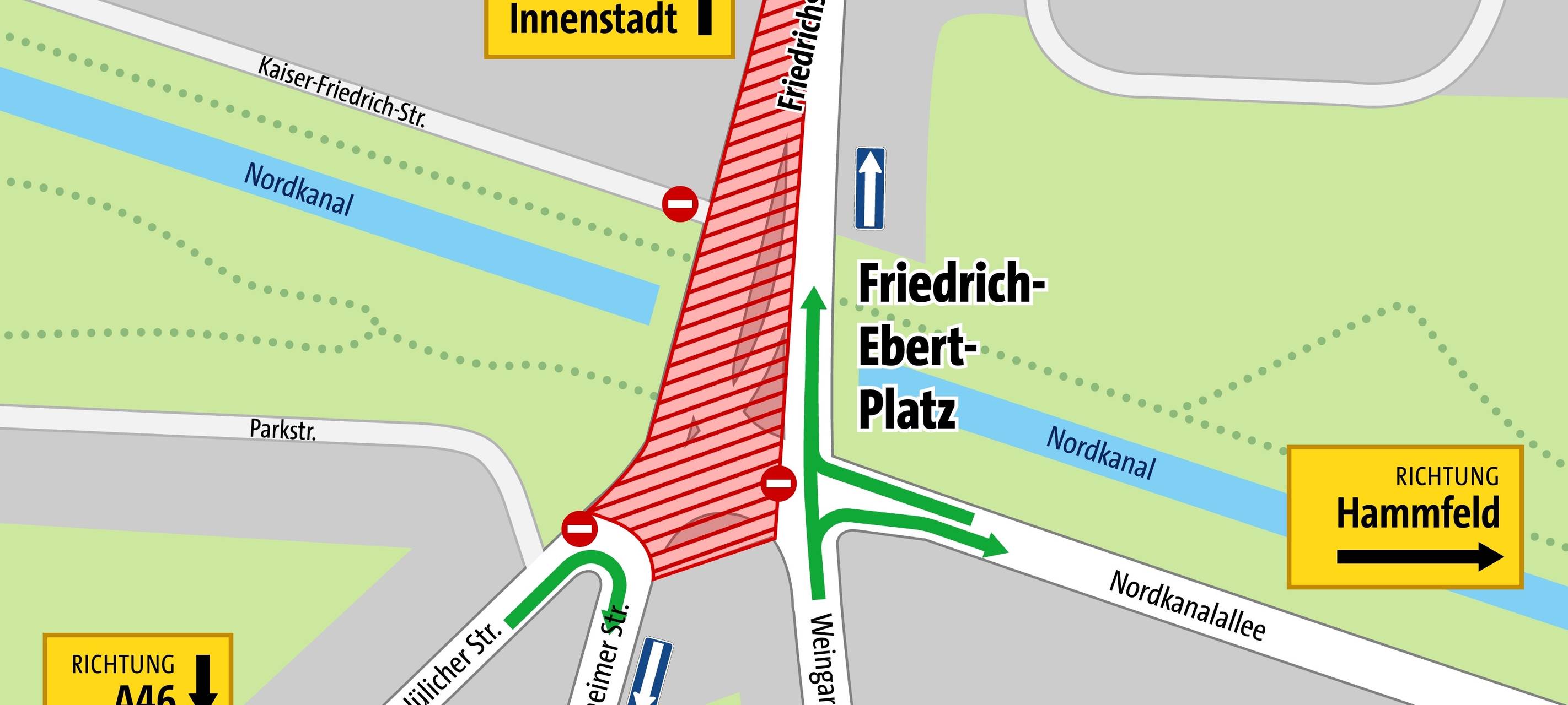 Zweiter Bauabschnitt am Friedrich-Ebert-Platz in Neuss