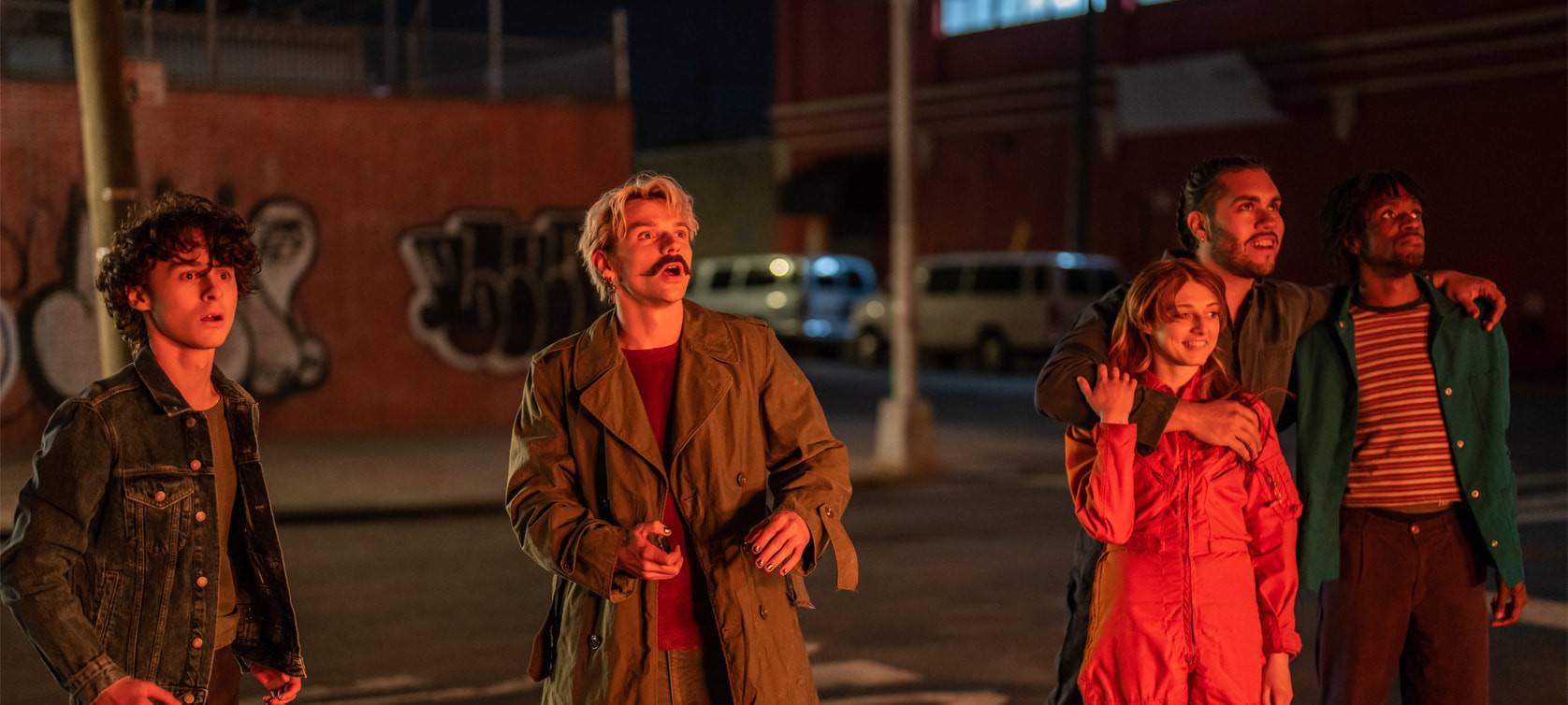 Ein Haus in New York brennt.