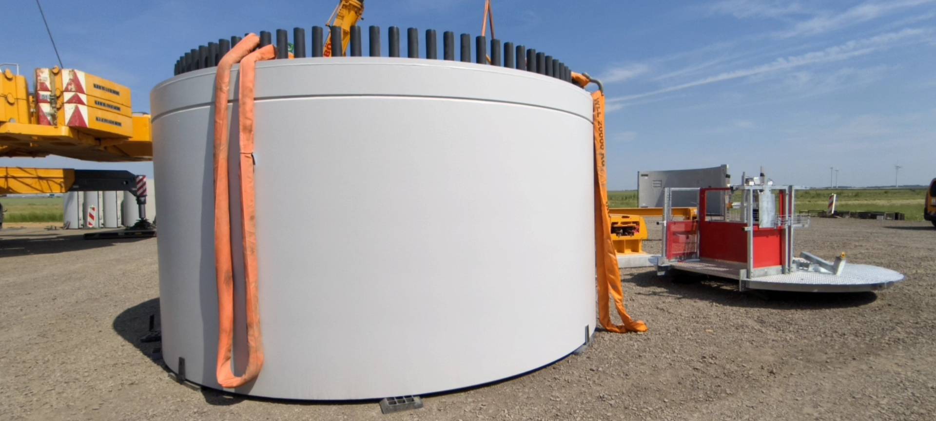 Bauarbeiten am Windpark in Jüchen gestartet