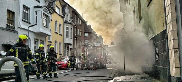 Feuer in Schulkeller in Neuss
