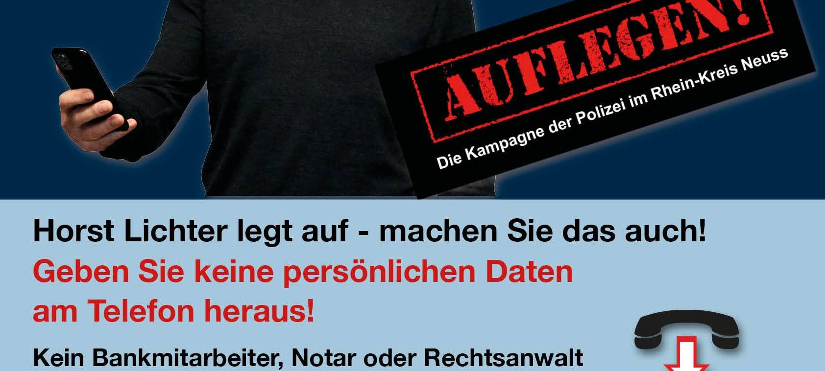 Auflegen: Kreis-Polizei will mit Kampagne Betrüger stoppen