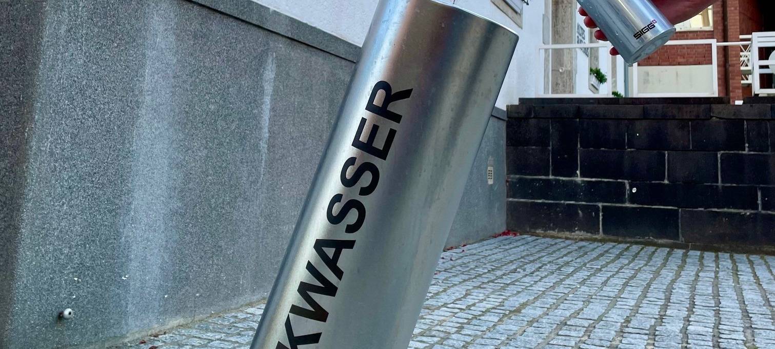 Öffentliche Trinkwasserbrunnen in Grevenbroich in Betrieb