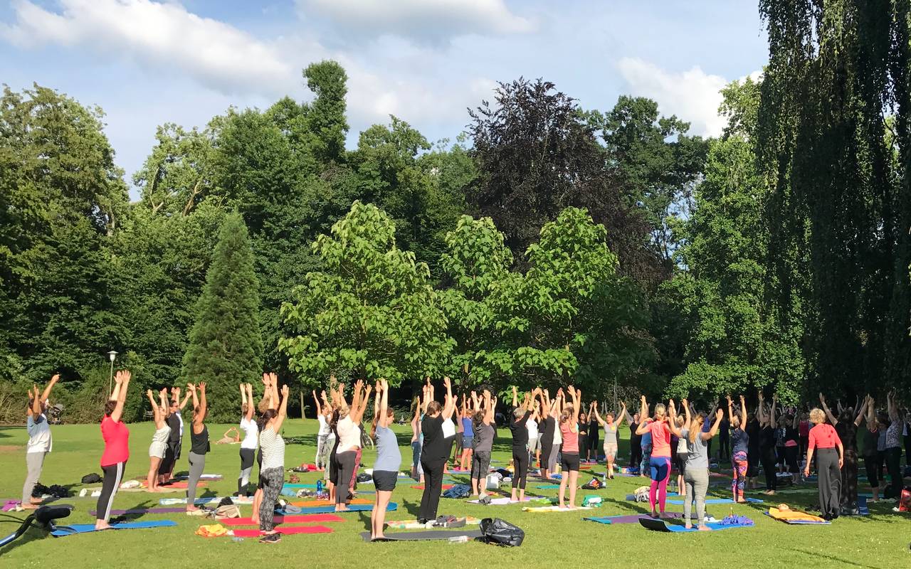 Yoga im Neusser Stadtgarten