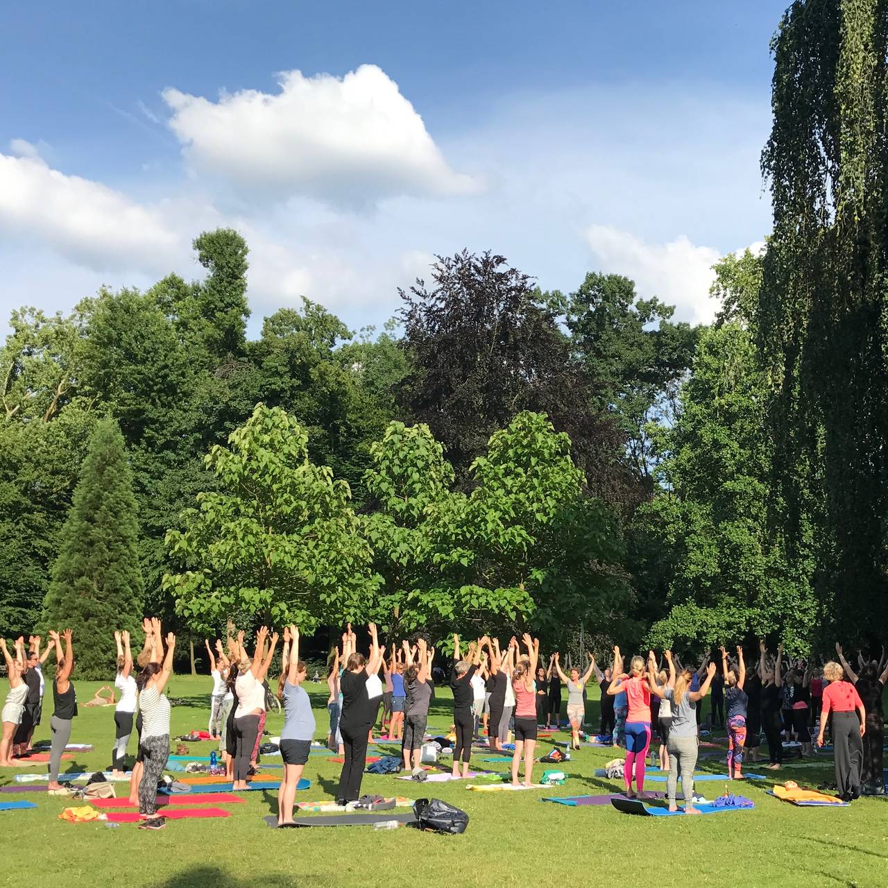 Yoga im Neusser Stadtgarten