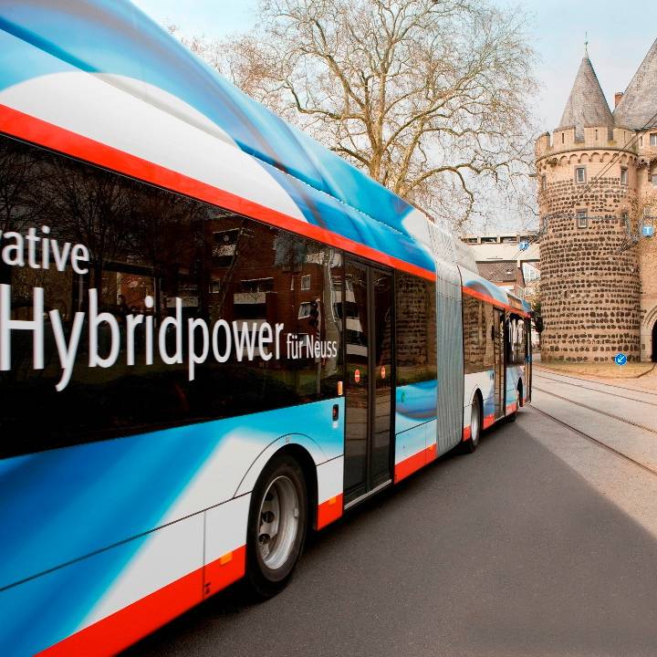 Hybridbus der Stadtwerke Neuss