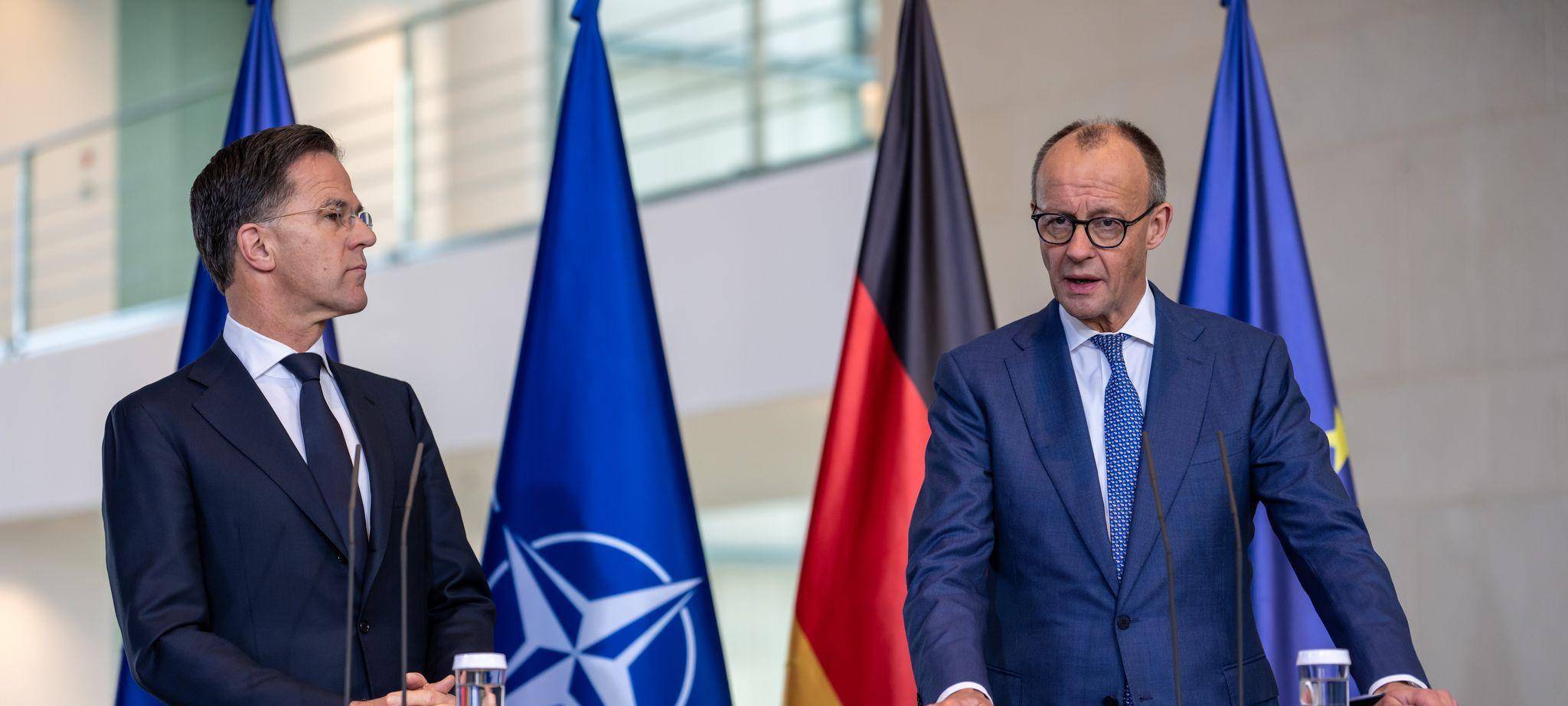 Kanzler Merz trifft Nato-Generalsekretär Rutte