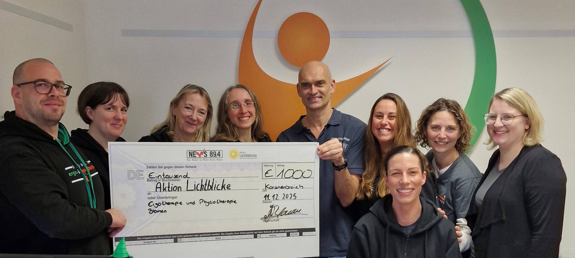 Ergo- und Physiotherapie Blomen spendet 1000 Euro