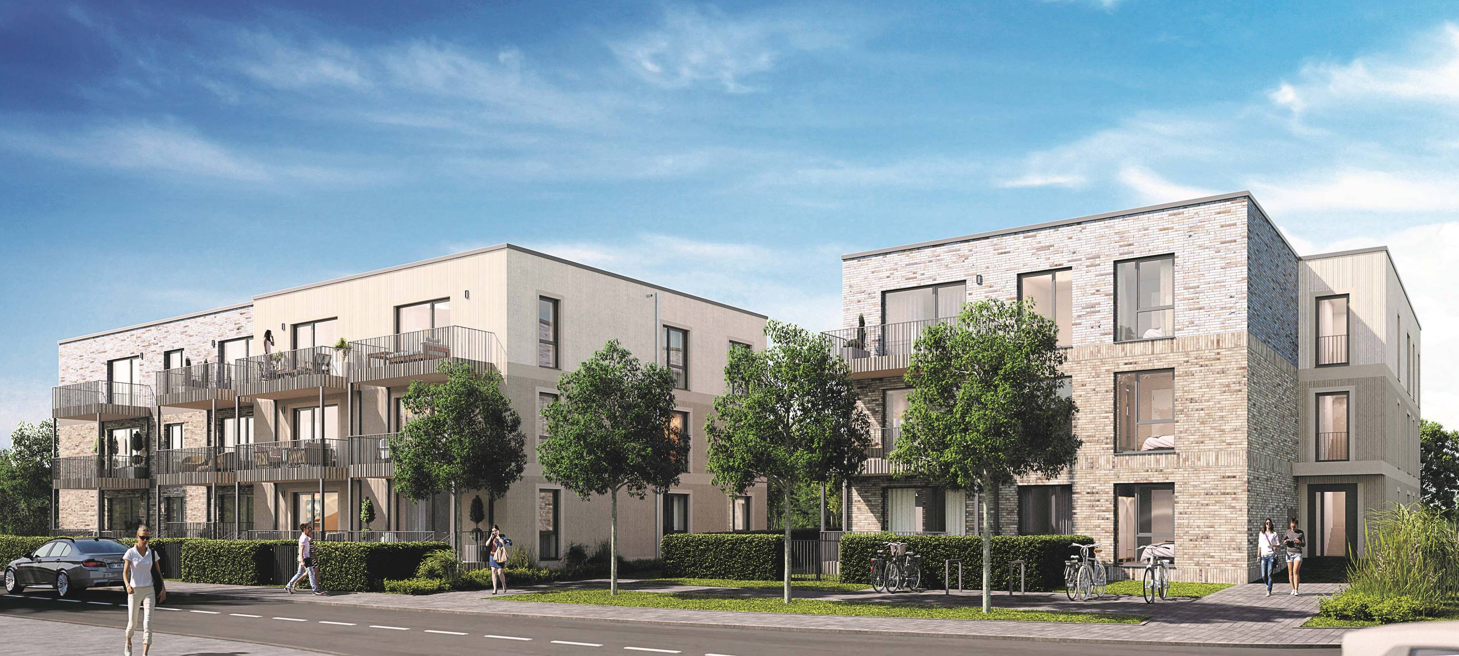 Besichtigung Baustelle neuer Eigentumswohnungen in Kaarst