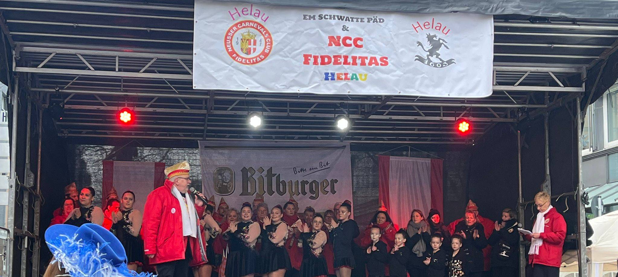 Karnevalsbiwak des N.C.C. Fidelitas in der Neusser Innenstadt