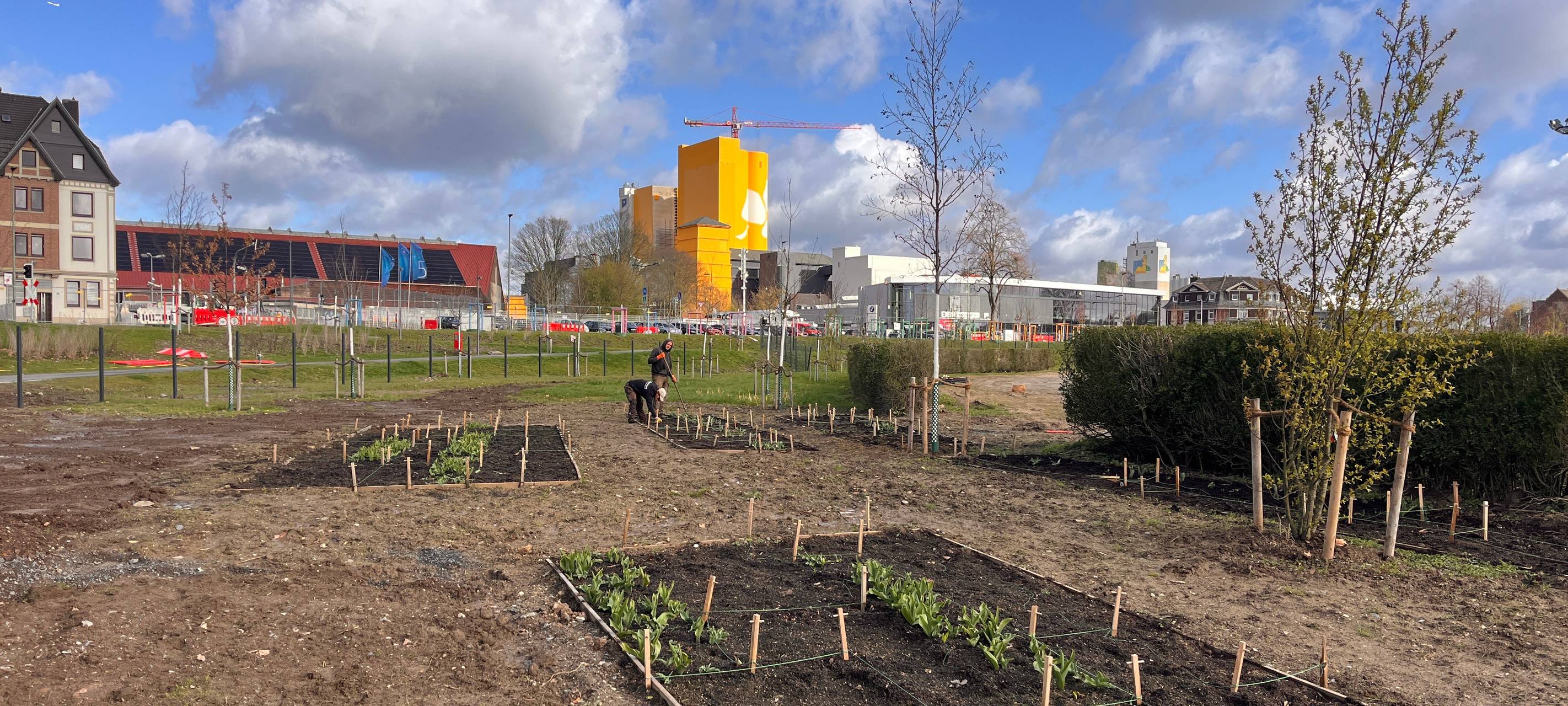 Landesgartenschau in Neuss: vor Eröffnung noch viel zu tun