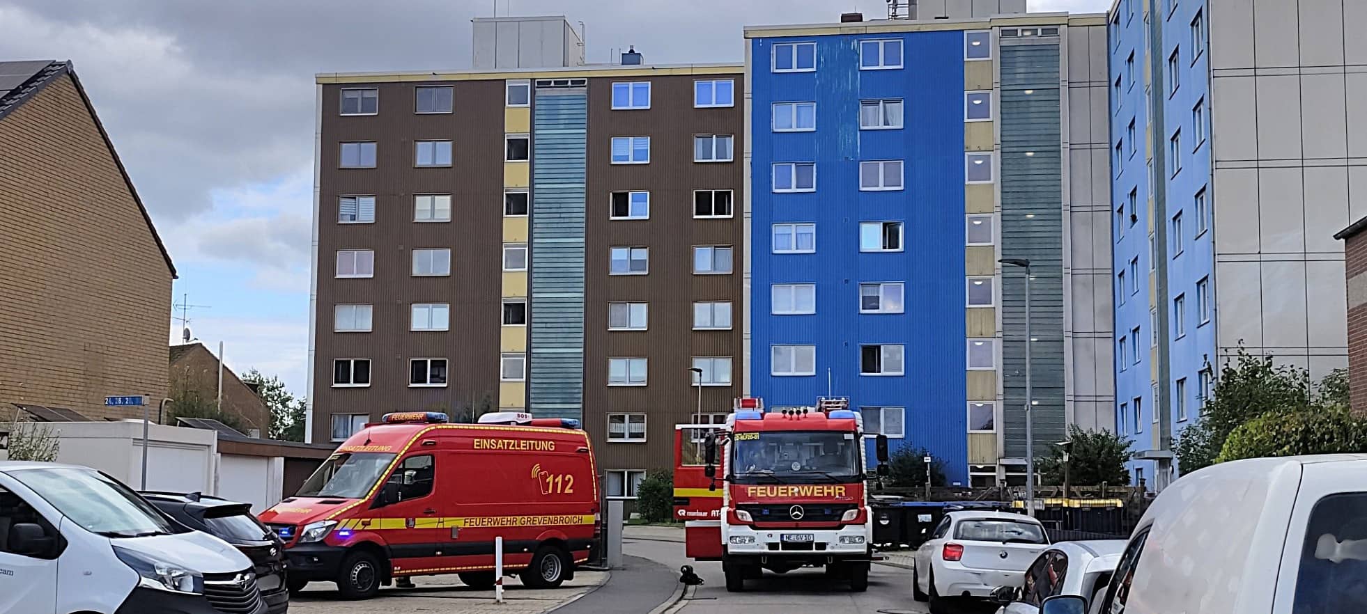 Grevenbroich: Brand in Wevelinghovener Hochhaus