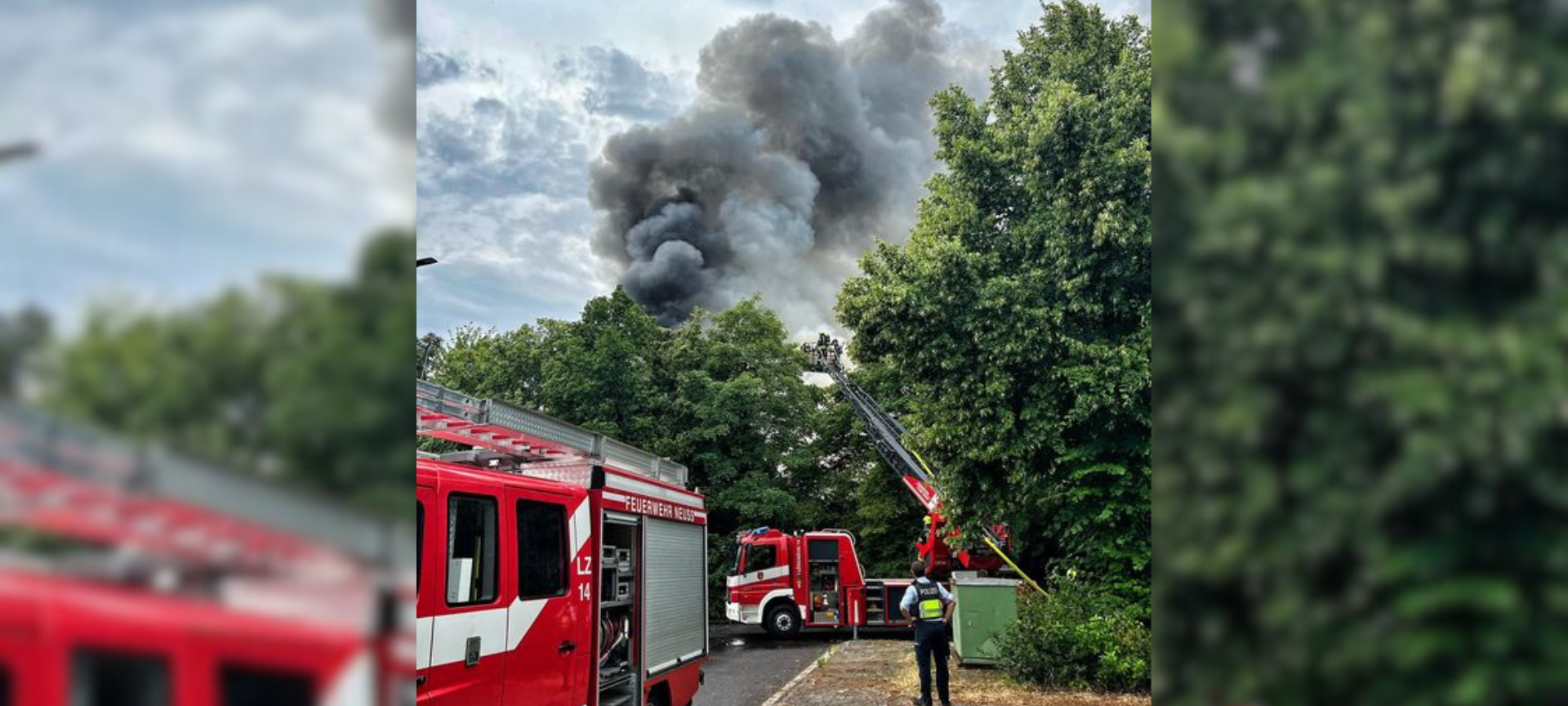 Neuss: Tennisheim-Brand und Metallschrott-Feuer