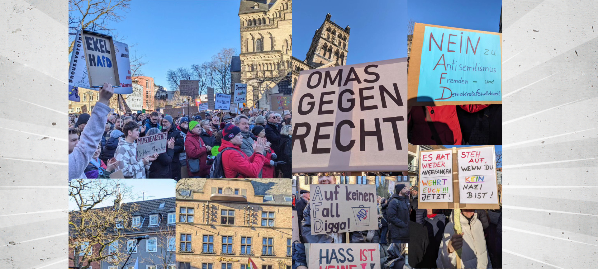 Kundgebungen gegen Rechtsextremismus im Rhein-Kreis Neuss