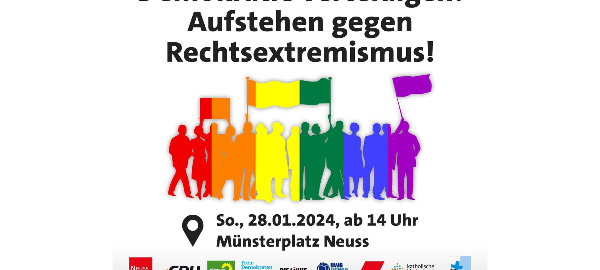 Kundgebungen gegen Rechtsextremismus im Rhein-Kreis Neuss