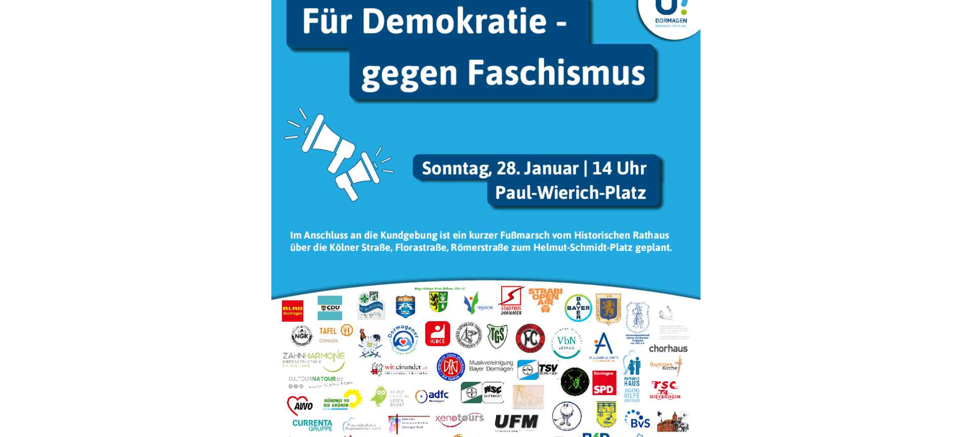 Kundgebungen gegen Rechtsextremismus im Rhein-Kreis Neuss