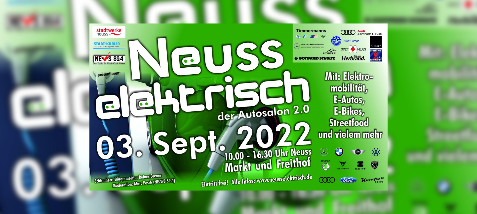 Neuss elektrisch an diesem Samstag in der Innenstadt