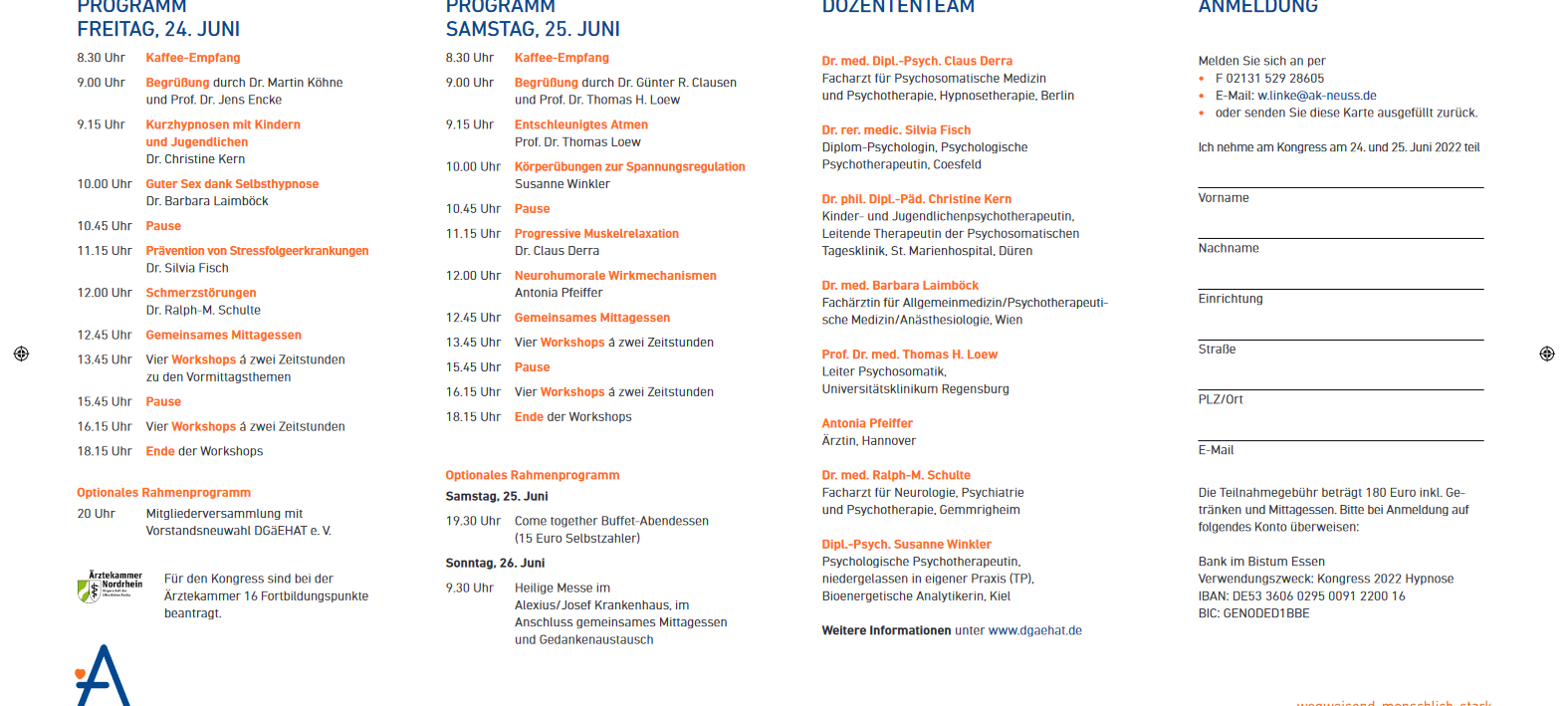 Neusser Alexius/Josef Krankenhaus stellt Hypnosen vor